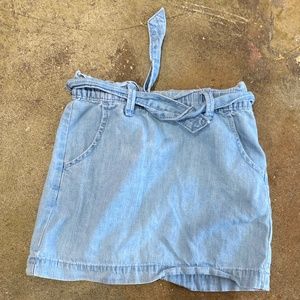 Cat And Jack Denim Skirt With Tie Belt